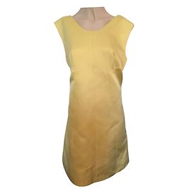 Autre Marque Vestido mini de seda amarillo Aquascutum Amarillo