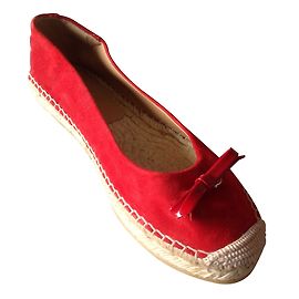 Salvatore Ferragamo Espadrilles Red Deerskin 41 Red