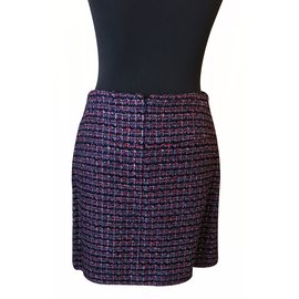 Chanel-Chanel Tweed Skirt-Multicor