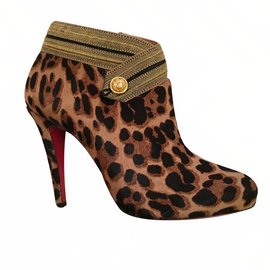 Christian Louboutin-Christian Louboutin Leopard Print Booties-Stampa leopardo