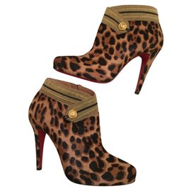Christian Louboutin-Christian Louboutin Leopard Print Booties-Leopard print