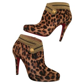 Christian Louboutin-Christian Louboutin Leopard Print Booties-Stampa leopardo