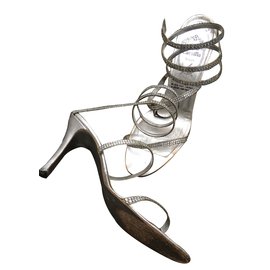 Rene Caovilla-Sandals-Silvery