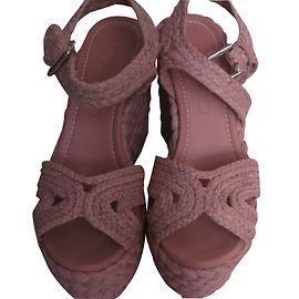 Ralph Lauren Collection Sandali con zeppa rosa Rosa