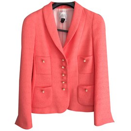Edward Achour-Jacket-Coral