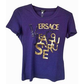 Versace-Camiseta de manga larga de Versace-Púrpura