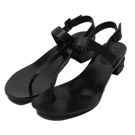 Gucci-Leather sandals-Black