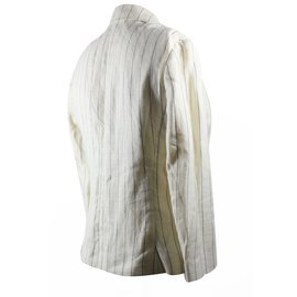 Ralph Lauren-chaqueta de lino-Crudo
