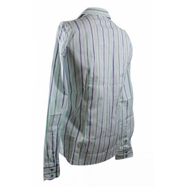 Lacoste-Striped shirt-White