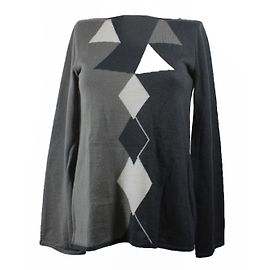 Emporio Armani Wollpullover Grau mit Geometrischem Muster Grau