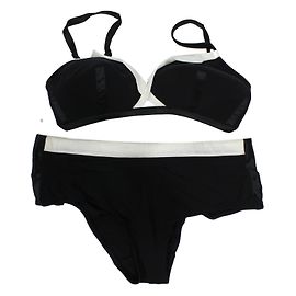 Autre Marque Conjunto de ropa interior Playtex blanco y negro 90B 40FR Negro