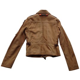 Parajumpers-Leather jacket-Sand