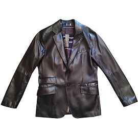 Etro Lederjacke - Gr. 52 Braun