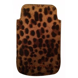 Miu Miu-Iphone 4/4Caso S-Estampa de leopardo