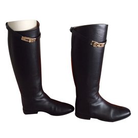 Hermès-Hermes Jumping Boots-Nero