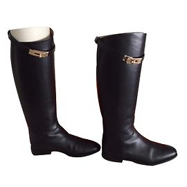 Hermès Paire de bottes Jumping Noir