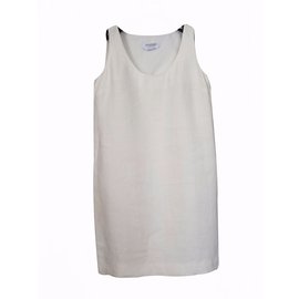 Sportmax Leinenkleid Weiß Weiß