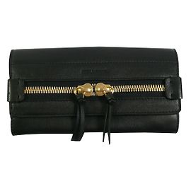 Sonia rykiel black leather wallet Black