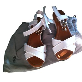 Fendi-Sandals-White