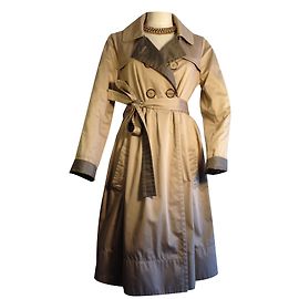 Trench Coat Paule Ka Bege de Algodão e Seda Multicor