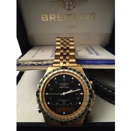 Breitling-Breitling Navitimer Quartz OR jupiter pluton 3300 homme vintage-Golden