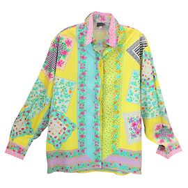 VENDIMIA 90blusa estilo blusón / deco de gianni versace para mujer Multicolor