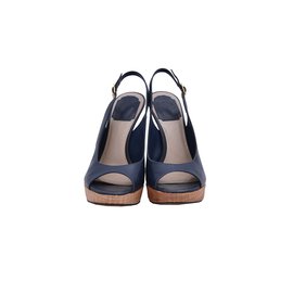 Dior-Peep-toe slingbacks-Blue