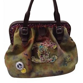 Bowling Handbag Chanel Khaki