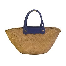 Panier en paille avec inserts cuir Marc by Marc Jacobs Sable