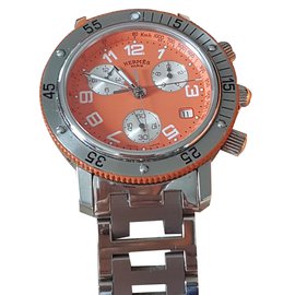 Hermès-MONTRE CLIPPER CHRONOGRAPHE-Orange