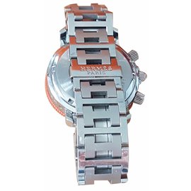 Hermès-MONTRE CLIPPER CHRONOGRAPHE-Orange
