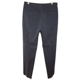 Maison Martin Margiela-Maison martin margiela pants men's size  50 cotton dark blue-Blue