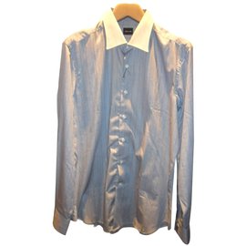Cerruti 1881-Cerruti 1881 men's slim fit popeline cotton shirt size eu 42 us 16 1/2 nwt-Grey