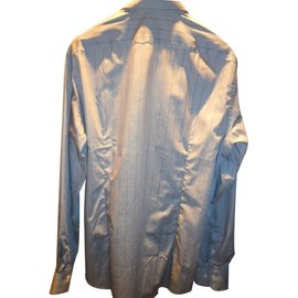 Cerruti 1881-Cerruti 1881 men's slim fit popeline cotton shirt size eu 42 us 16 1/2 nwt-Grey