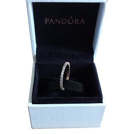 Bague Pandora avec Strass en Métal Doré Taille 52 Doré