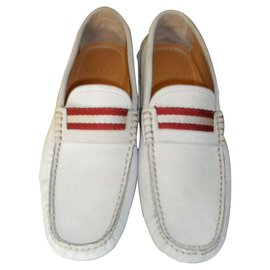 Bally-Bally men's light beige suede driving shoes new with box (eu 40,5 uk 6,5 us 7,5)-Beige