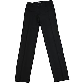 Dolce & Gabbana Black Wool Straight Cut Pants Black