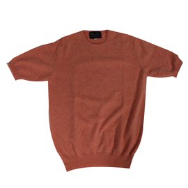 Eric Bompard-short sleeve sweater-Orange