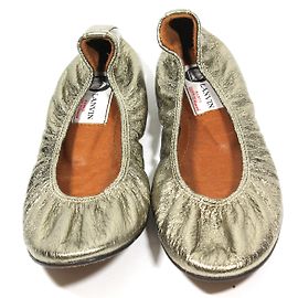 Sapatilhas Lanvin em couro cor cobre dourado claro Outro