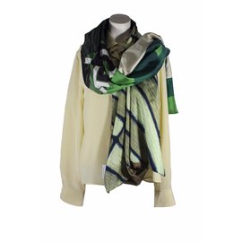Pierre Louis Mascia Sciarpa Marrone Verde