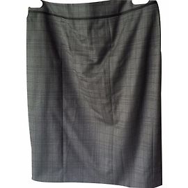 Tailleur jupe Hugo Boss gris en coton taille 38 Gris