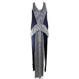 Robe Sass & Bide Walk Strong Noir Blanc Viscose Noir Blanc