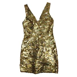 Pinko-Gold sequins dress-Golden