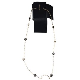 Chanel-Lange Halsketten-Aus weiß
