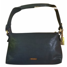 John Galliano-Pochette Gallaino in blu e oro-Blu