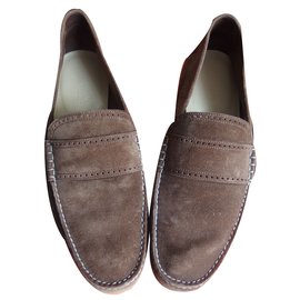 Hermès-Loafers Slip ons-Brown