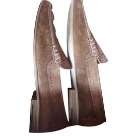 Hermès-Loafers Slip ons-Brown