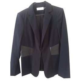 Calvin Klein Jacket Blue Polyester Size 40 Blue