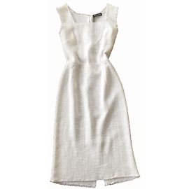 Robe blanche en viscose Dolce & Gabbana Blanc