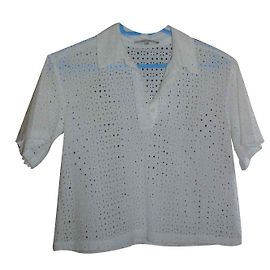 Camicia di pizzo bianca in cotone Gerard Darel Bianco